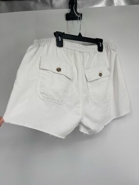 Drawstring Shorts L Frayed Edge Utility Coastal Chic Beachy Effortless Vacation